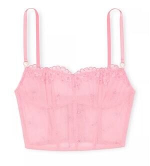Victoria Secret Womens M-DD Unlined Pretty Petals Dream Angels Corset Top